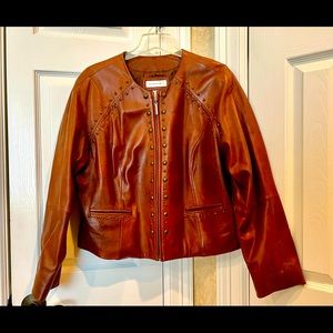 Lamb skin Studded Jacket